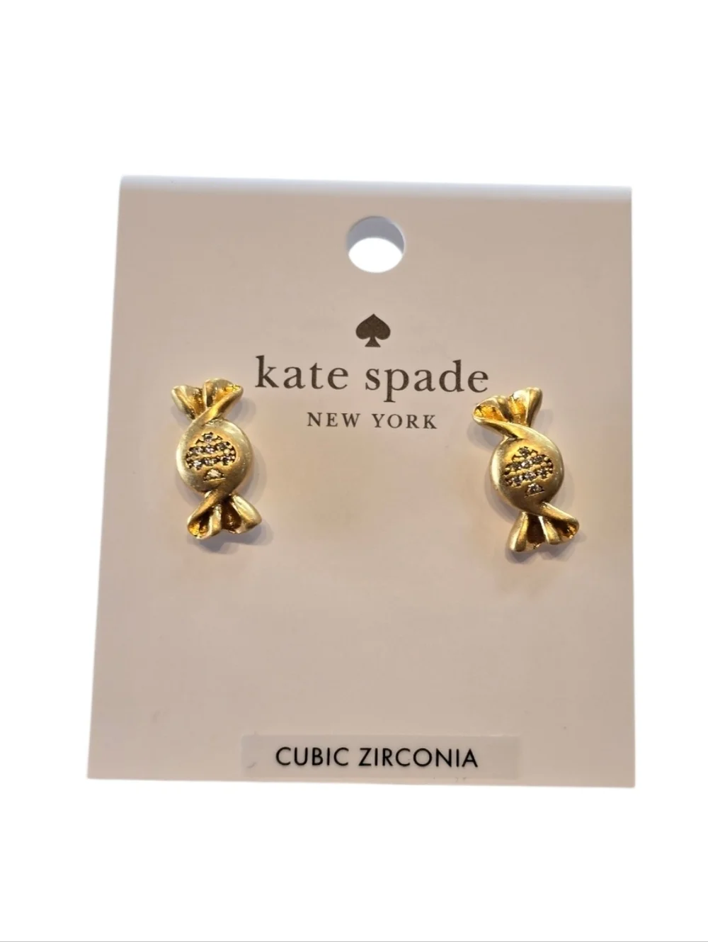 Kate Spade Treat Yourself Candy Goldtone Stud Pierced Earrings